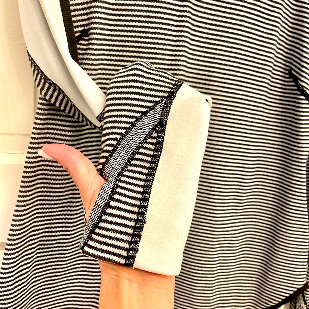 Lululemon Open Your Heart Long Sleeve Shirt Black & White Striped